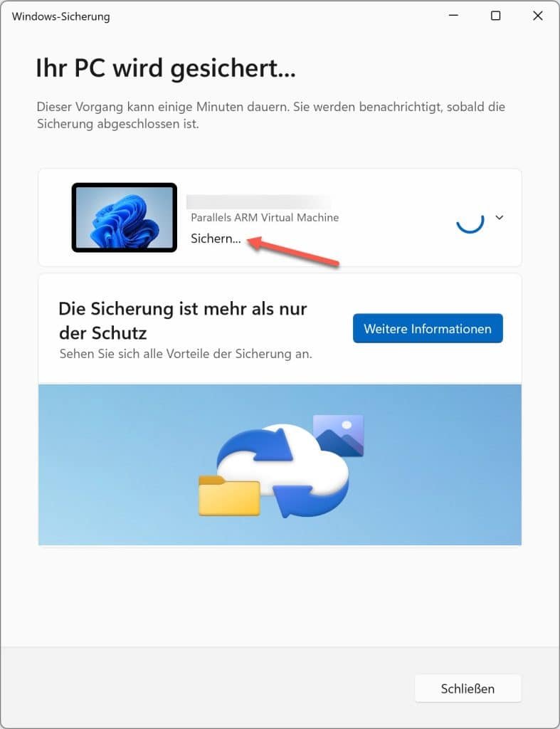 Windows 11 Cloud Backup - So geht’s! 15 Windows 11 Cloud Backup starten