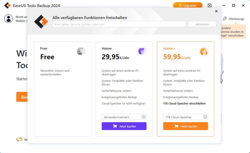 Beste Option für eine automatische Festplattensicherung 20 EaseUS todo Backup erstellen