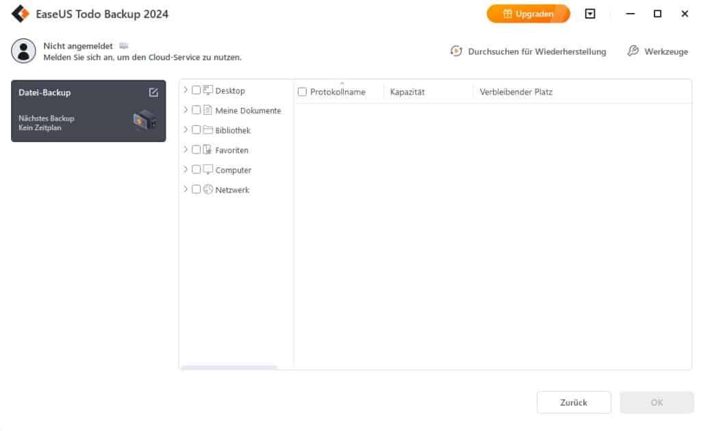 Beste Option für eine automatische Festplattensicherung 22 EaseUS todo Backup erstellen