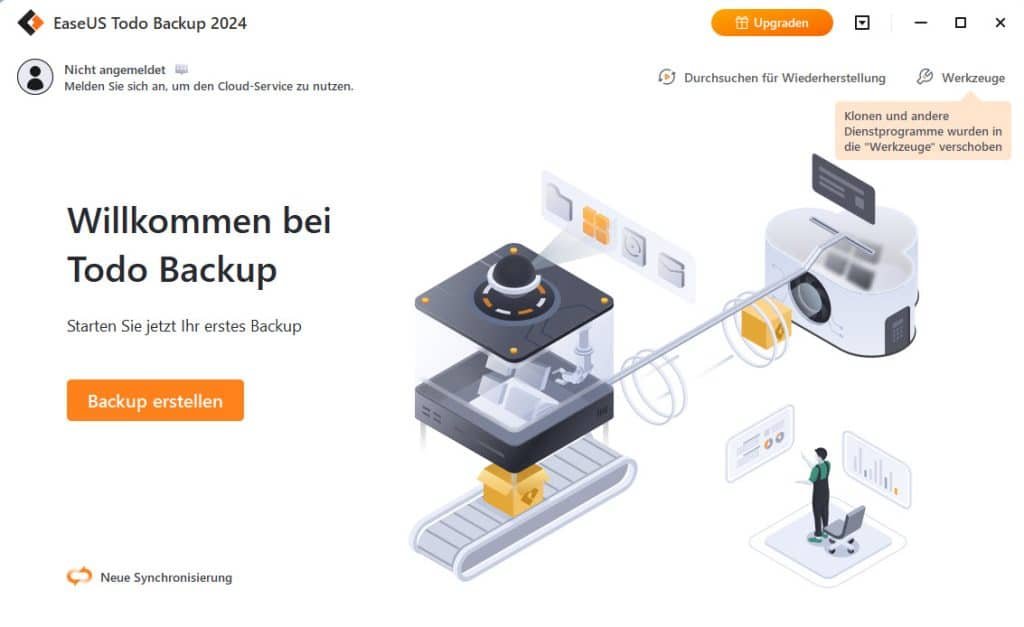 Beste Option für eine automatische Festplattensicherung 18 EaseUS todo Backup erstellen