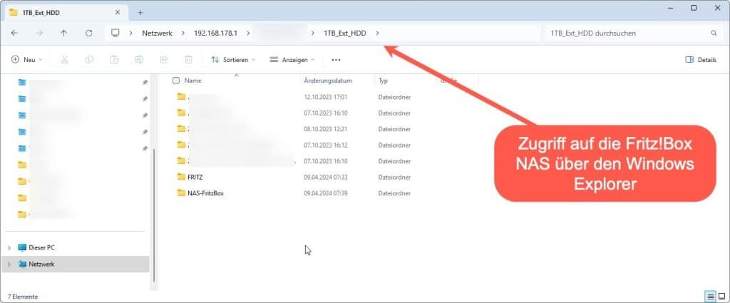 NAS FritzBox einrichten - so geht es! 20 Windows Explorer Zugriff auf Fritz Box NAS