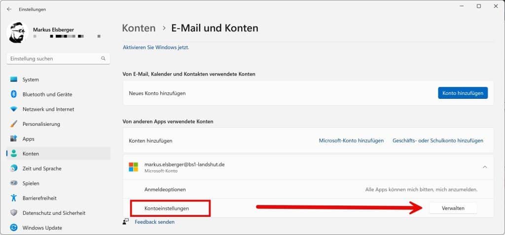 Windows 11 Benutzernamen ändern