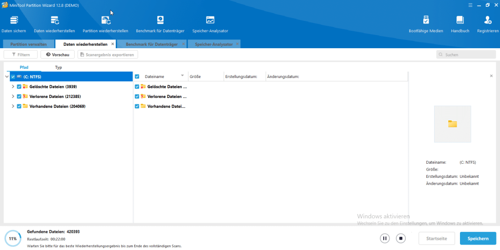 Festplatten einrichten mit dem MiniTool Partition Wizard 15 Daten wiederherstellen mit Partition Wizard
