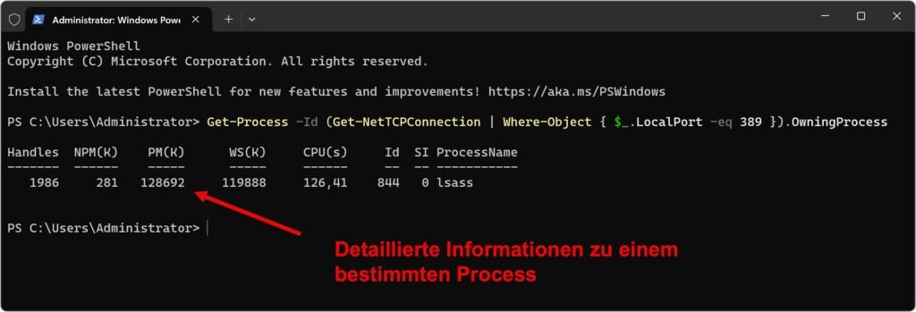 Active Directory Ports: Welche Ports verwendet werden und wie du sie in Windows anzeigen kannst 14 Detaillierte Informationen zu einem Process des Active Directory Ports