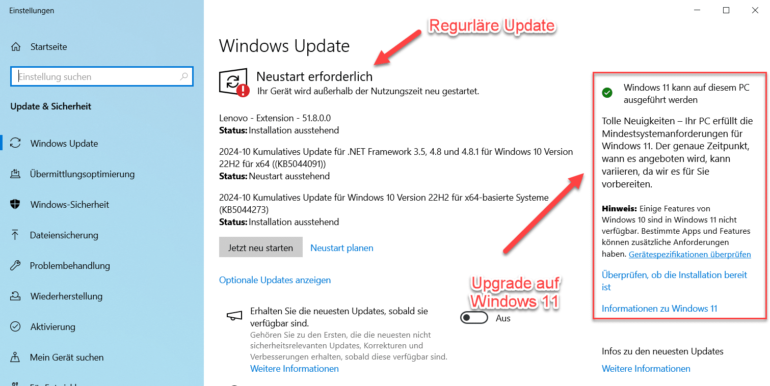 Von Windows 10 zu Windows 11 Upgrade durchführen. 13 Windows 10 zu Windows 11 Upgrade durchführen