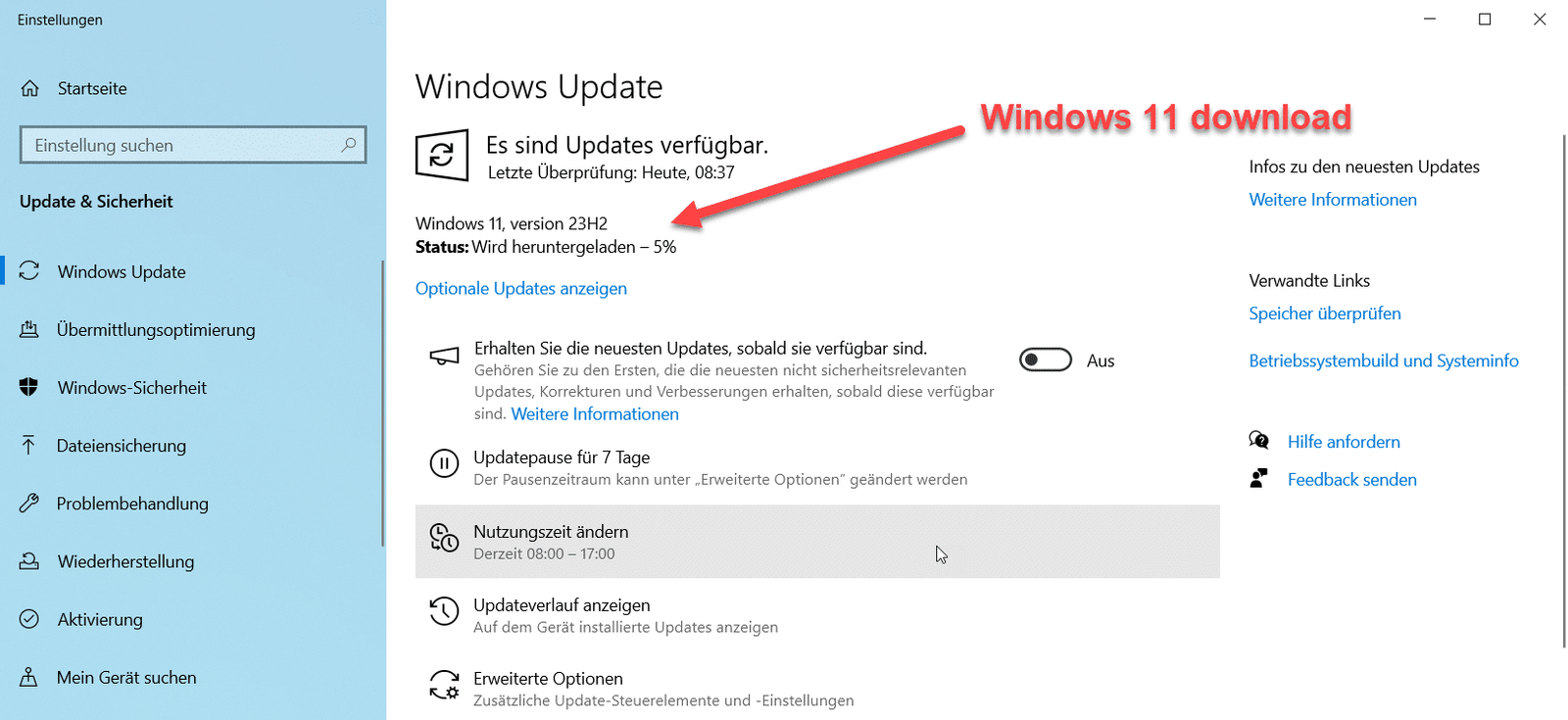 Von Windows 10 zu Windows 11 Upgrade durchführen. 14 Windows 11 in Place herunterladen