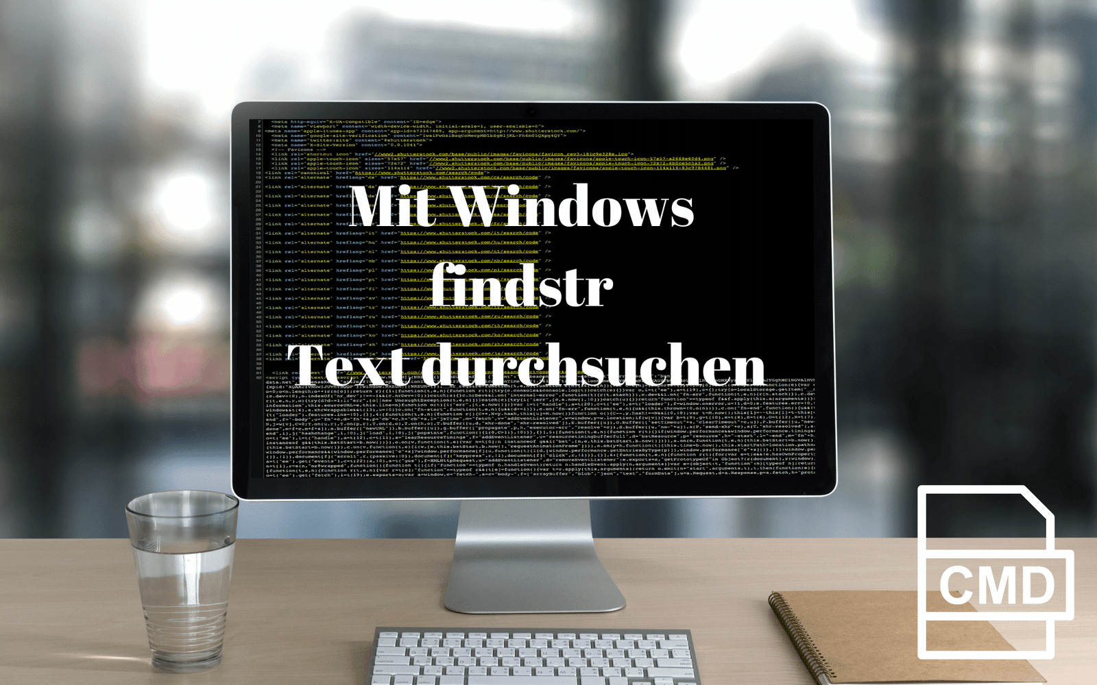Windows findstr Text durchsuchen