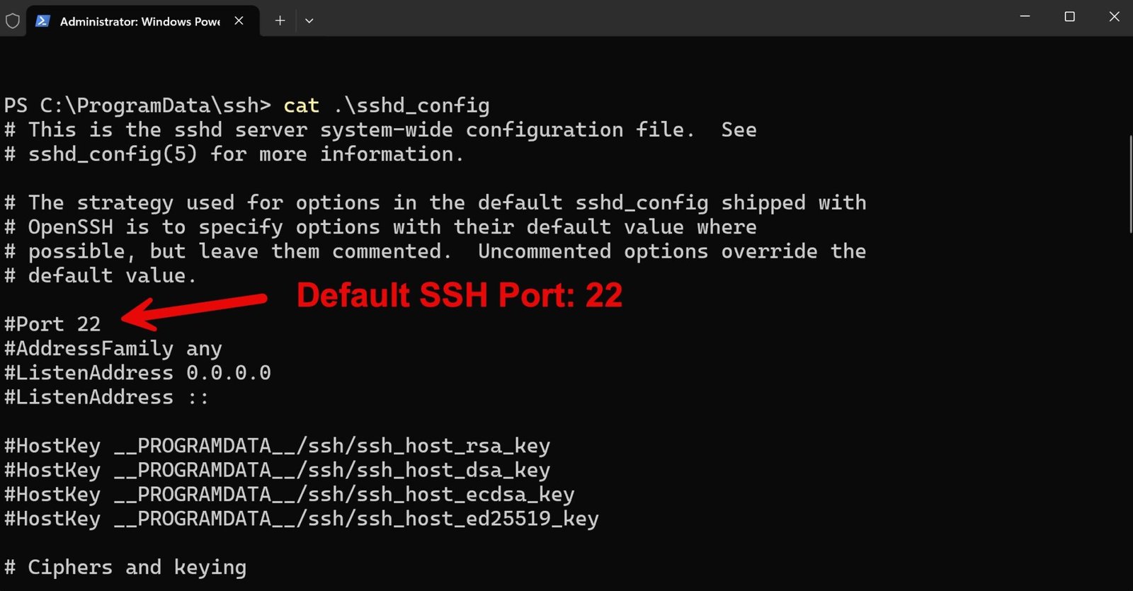 Windows Server 2025 über SSH administrieren 21 Windows Server 2025 über SSH administrieren - Default Port ändern