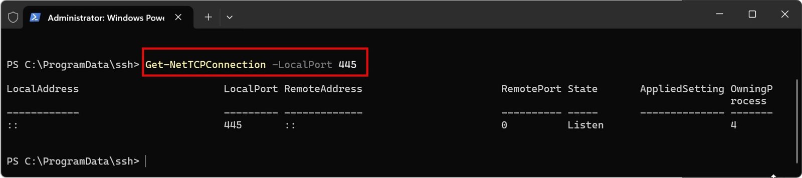 SMB Portnummer anzeigen und überprüfen mit PowerShell 14 smb portnummer mit der PowerShell anzeigen