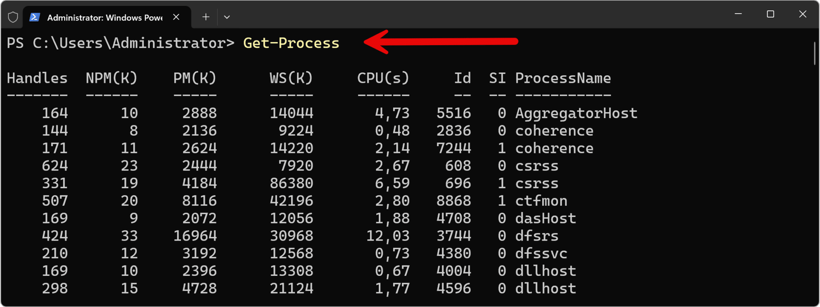 Wie Du mit PowerShell Informationen über Systemressourcen sammelst 13 Per PowerShell Informationen über Systemressourcen sammeln - Processe
