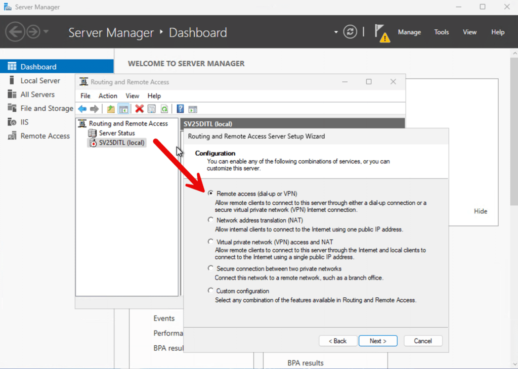 Remote Access Services im Windows Server 2025 16 Remote Access Services - VPN Installieren