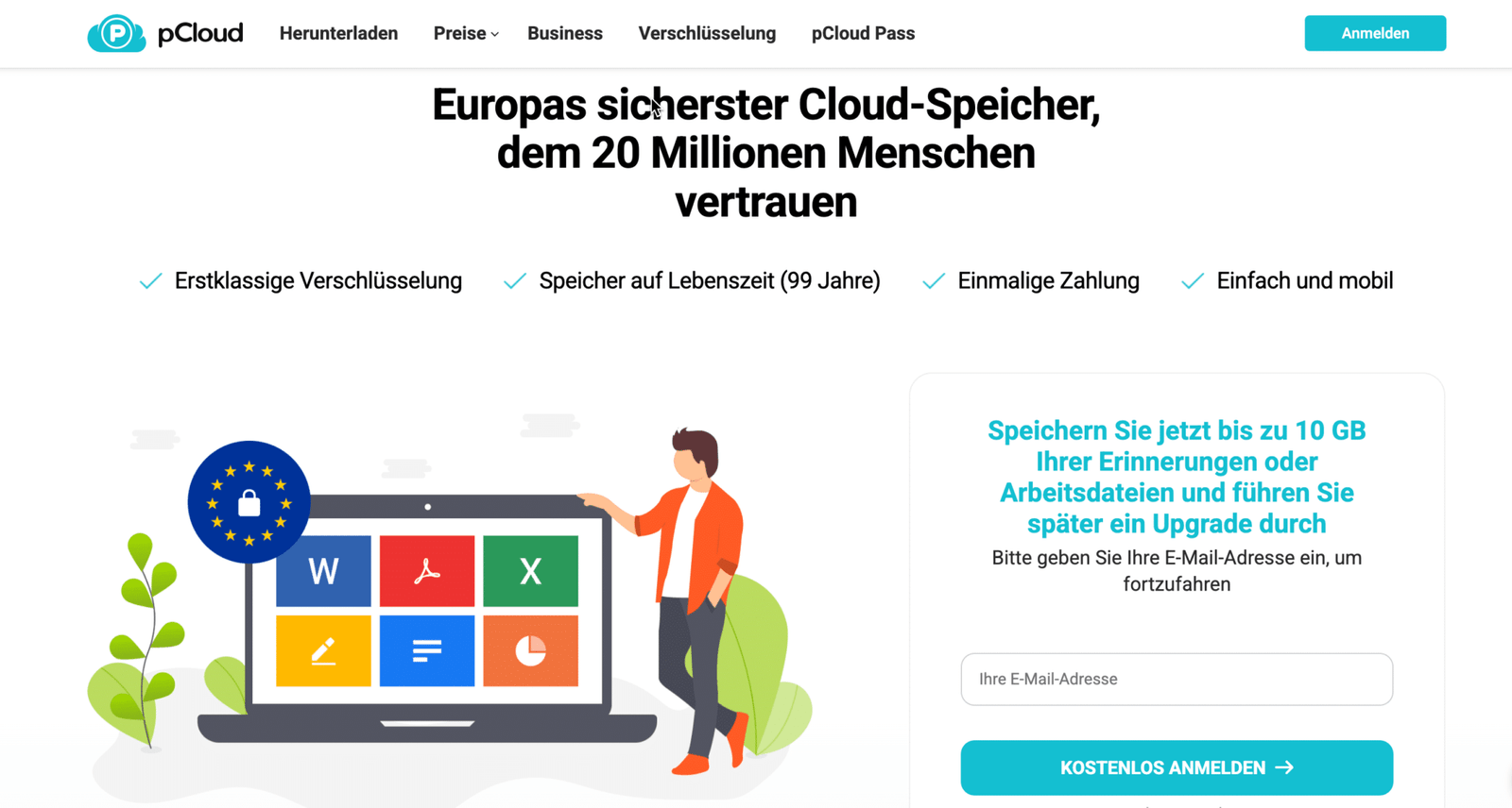 Verschiedene Cloud-Speicher und pCloud Lifetime 12 pcloud Lifetime - Sicherer Online Speicher
