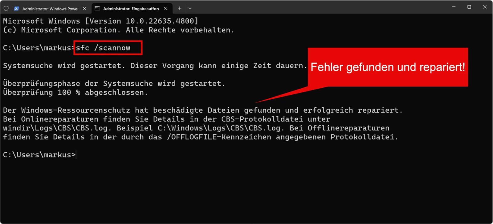 sfc /scannow - beschädigte Systemdateien reparieren 14 sfc /scannow behebt Fehler