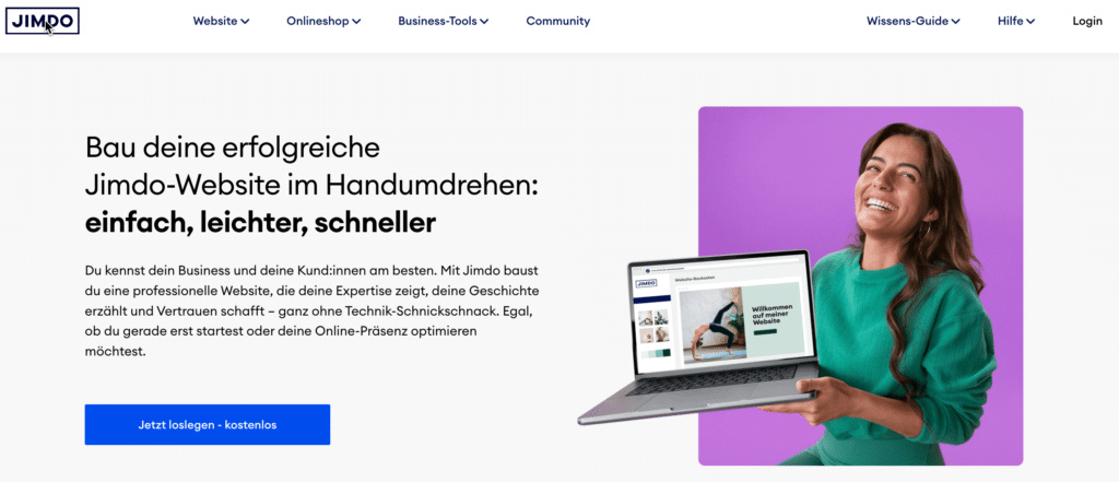 Kostenlose Website-Builder im Vergleich: Welches Baukastensystem ist für Sie das Beste?* 12 jimdo Website-Builder