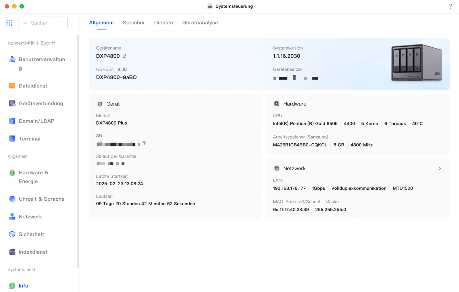 Effiziente Datenspeicherung mit der UGreen NAS DXP4800Plus 13 UGreen NAS - Spezifikationen