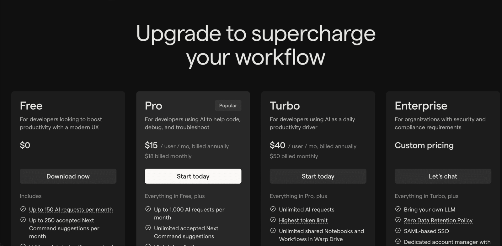 Warp Terminal in Windows: Installation und Nutzung des KI-Agenten 15 Warp Terminal - Upgrade Optionen