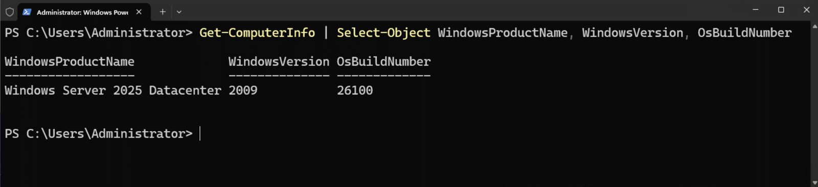 Vor dem Upgrade - Windows Server Version anzeigen! 15 Windows Server Version anzeigen - per PowerShell