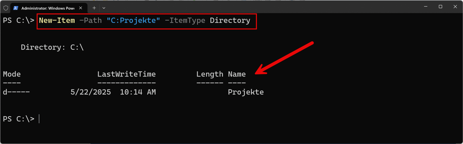 Mit der PowerShell create folder einen Ordner anlegen 12 PowerShell create folder - Einzelnen Ordner anlegen