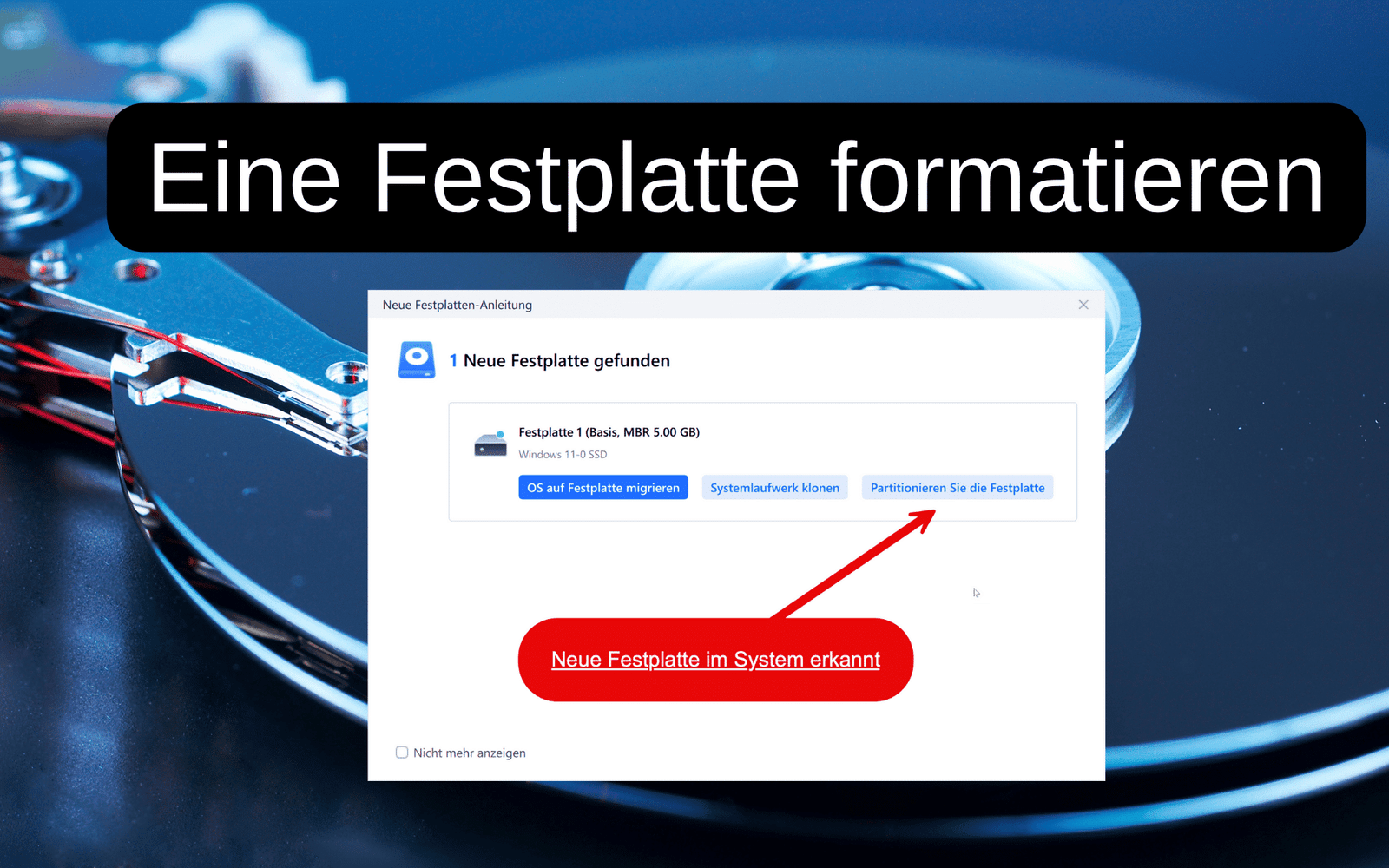 Eine Festplatte formatieren