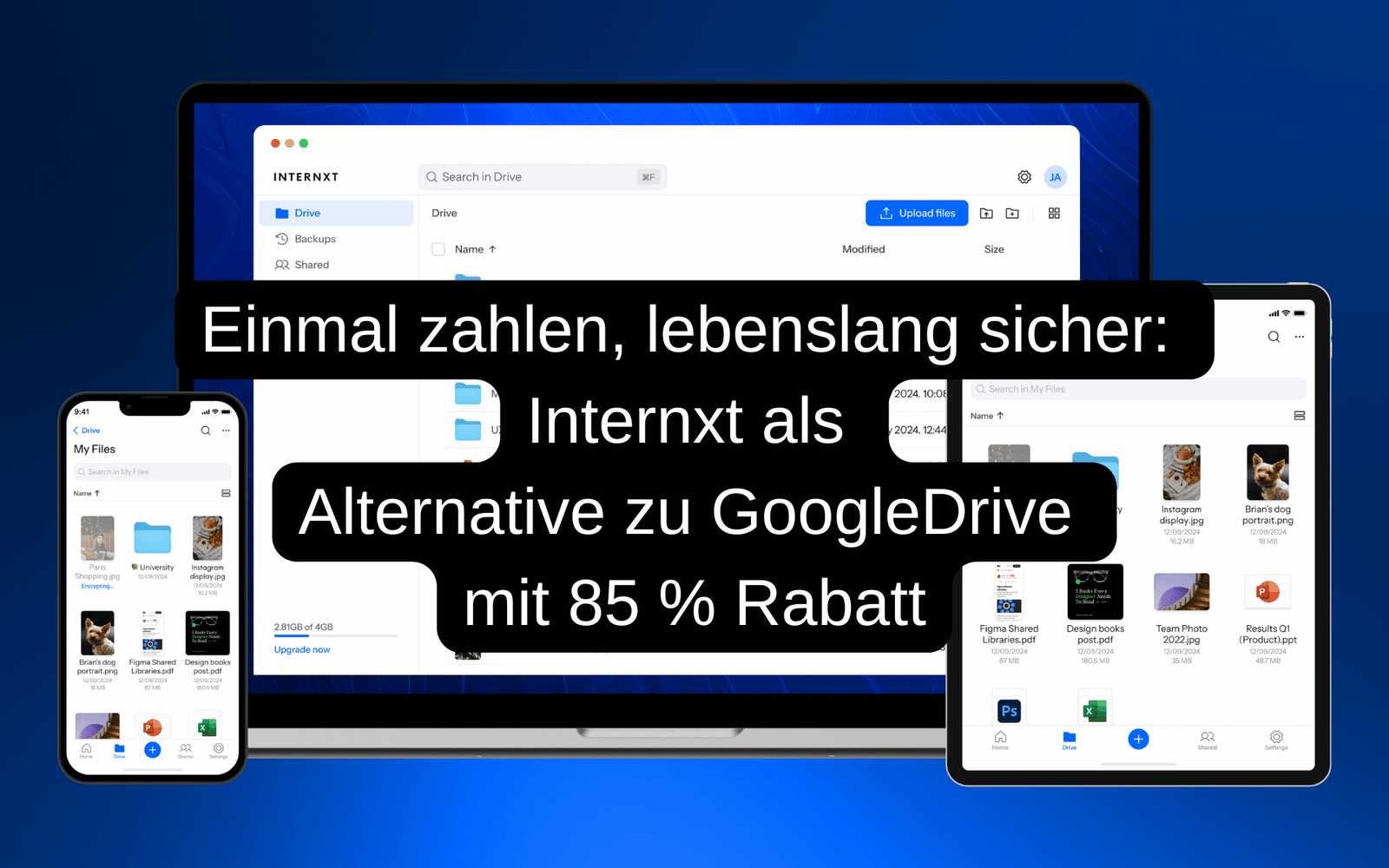 Google Drive Alternative - Internxt