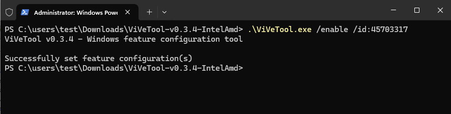 ViVeTool: Windows-Funktionen gezielt aktivieren und steuern 16 viveTool Feature aktivieren
