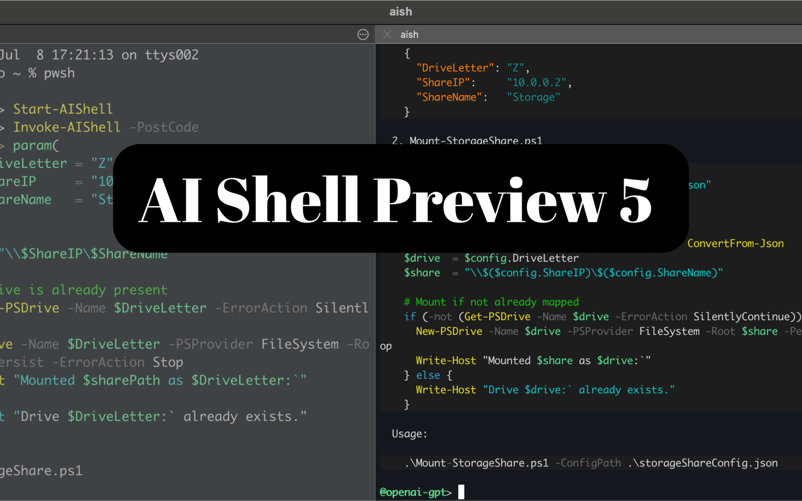 AI Shell Preview 5