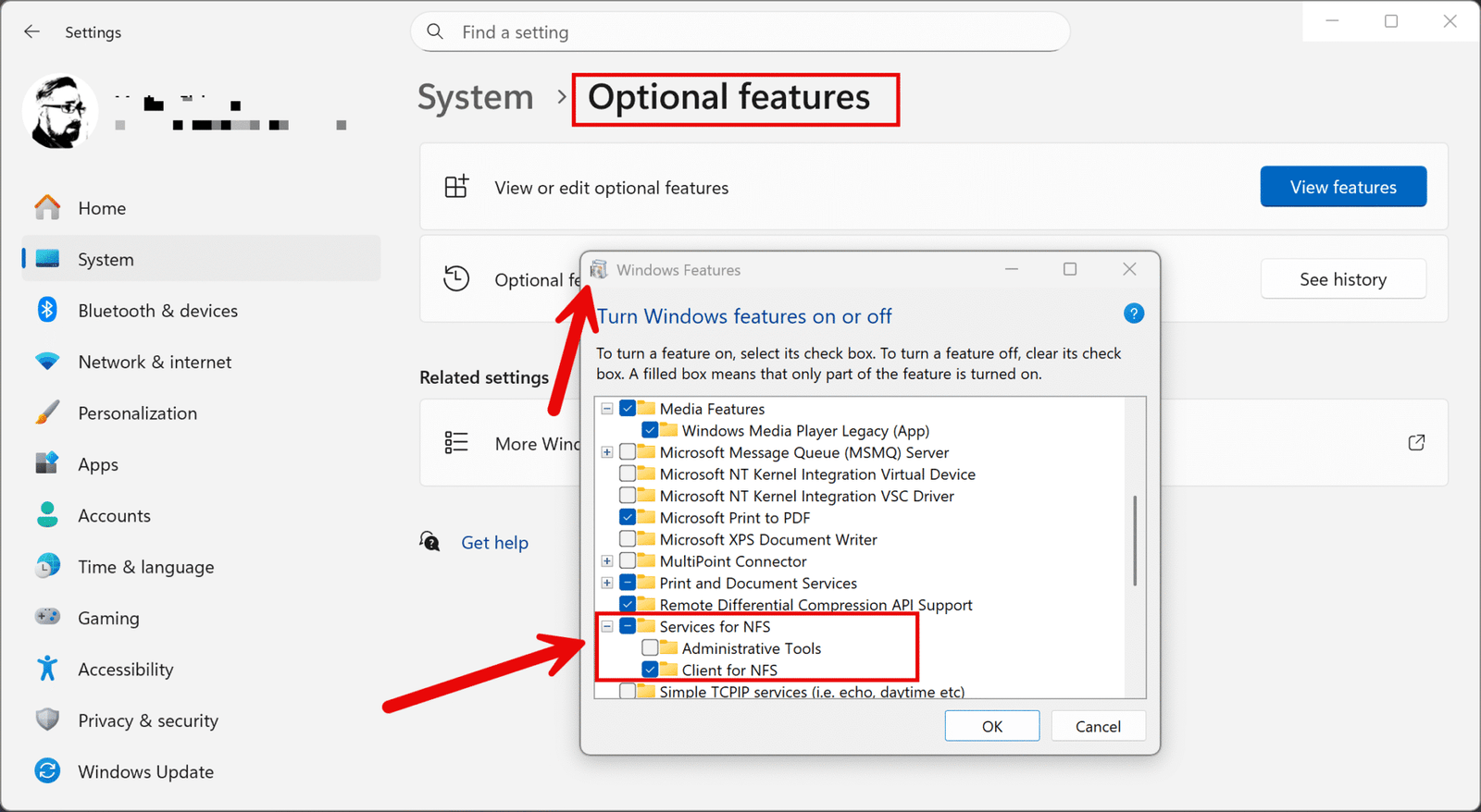 NFS-Share unter Windows einbinden – so geht’s! 13 nfs windows mount - Installation über die Optionalen Features