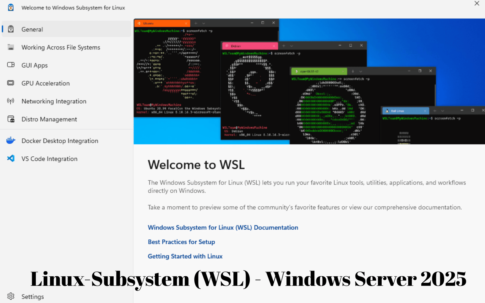 Linux-Subsystem auf Windows Server 2025