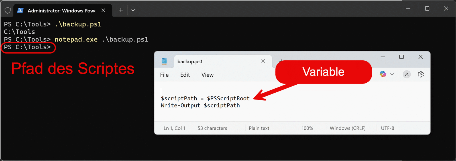 $PSScriptRoot in PowerShell – So nutzt du die Variable richtig 13 $PSScriptRoot in PowerShell