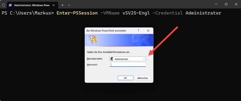 Windows PowerShell Direct unter Windows Server 2025 mit Hyper-V verwenden 12 Windows PowerShell Direct in Hyper-V
