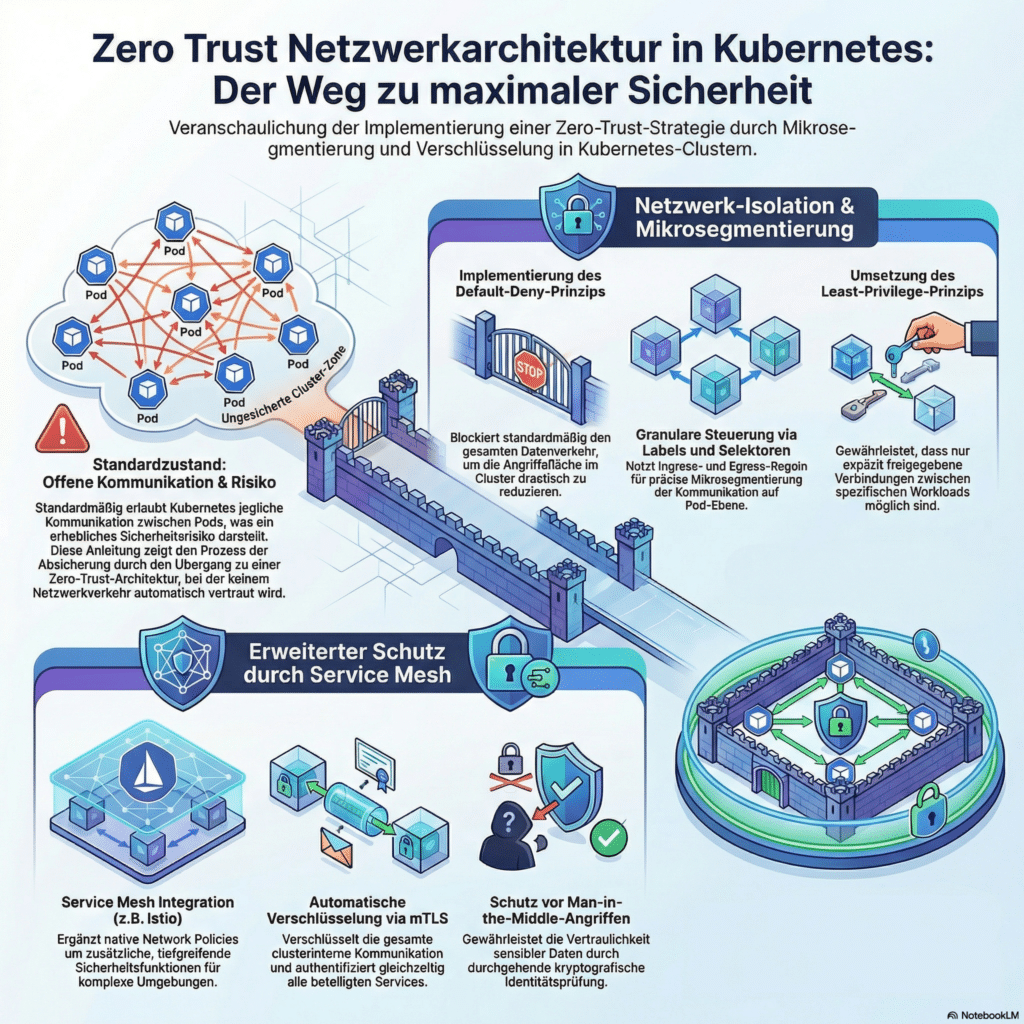 Wie verbessert Kubernetes die Cloud-Sicherheit? 12 Zero Trust Netzwerkarchitektur in Kubernetes
